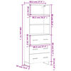 vidaXL fehér szerelt fa magasszekrény 69,5 x 34 x 180 cm