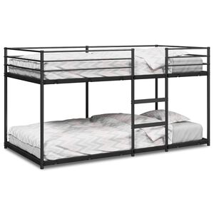 vidaXL fekete ac&eacute;l emeletes &aacute;gy matrac n&eacute;lk&uuml;l 75 x 190 cm