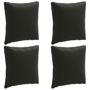 vidaXL 4-Darabos H&aacute;tt&aacute;mlap PUTTEN 4 pcs 100% poli&eacute;szter Fekete