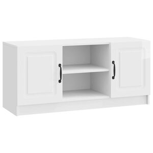 vidaXL TV szekr&eacute;ny Magasf&eacute;nyű Feh&eacute;r 102 x 34,5 x 47 cm Szerelt Fa
