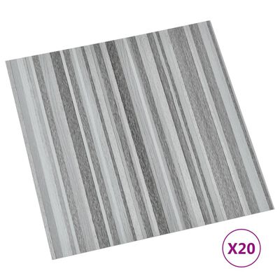 vidaXL 20 db világosszürke öntapadó PVC padlólap 1,86 m²