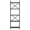 vidaXL K&ouml;nyvespolc Fekete t&ouml;lgy 56 x 34 x 171 cm Faanyag