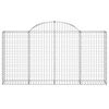 vidaXL 8 db íves horganyzott vas gabion kosár 200x30x100/120 cm