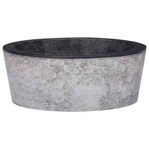 vidaXL fekete m&aacute;rv&aacute;ny mosd&oacute;kagyl&oacute; &Oslash;40 x 15 cm