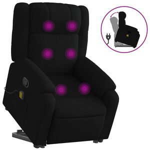 vidaXL fekete sz&ouml;vet d&ouml;nthető massz&aacute;zs- &eacute;s &aacute;ll&oacute;fotel