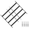 vidaXL Ablakok biztons&aacute;gi r&aacute;cs 4 keresztl&eacute;csel 3 pcs 43-74 cm