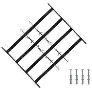 vidaXL Ablakok biztons&aacute;gi r&aacute;cs 4 keresztl&eacute;csel 3 pcs 43-74 cm