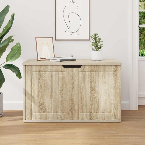 vidaXL Macska H&aacute;z Sonoma 85 x 55 x 50,5 cm Faanyag