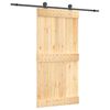 vidaXL Cs&uacute;sz&oacute; ajt&oacute; Term&eacute;szetes &eacute;s Fekete 100 x 210 cm Szil&aacute;rd Fenyőfa