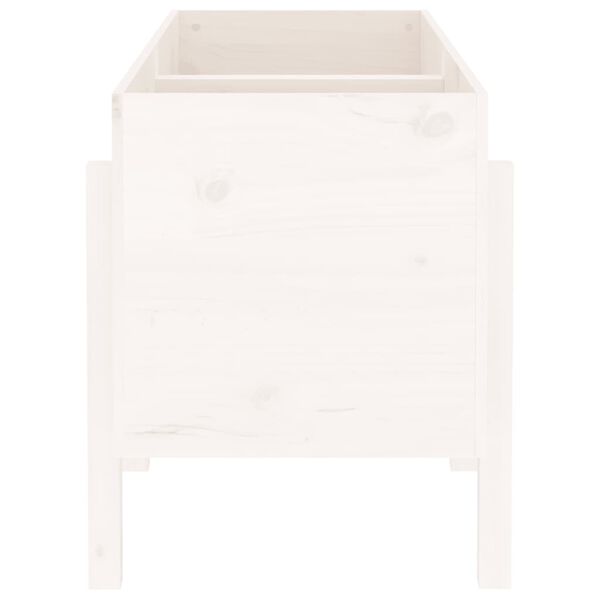 vidaXL feh&eacute;r t&ouml;m&ouml;r fenyőfa kerti magas&aacute;gy&aacute;s 121 x 50 x 57 cm