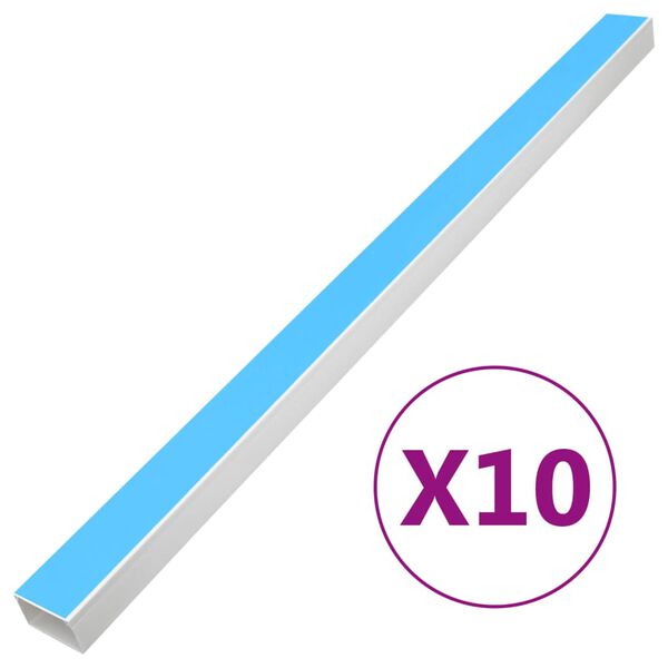 vidaXL &ouml;ntapad&oacute;s PVC k&aacute;belcsatorna 60 x 40 mm 10 m