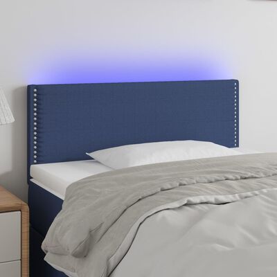 vidaXL kék szövet LED-es fejtámla 100x5x78/88 cm