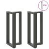 vidaXL 2 db antracitsz&uuml;rke T-alak&uacute; ac&eacute;l b&aacute;rasztall&aacute;b 40x35x(90-91) cm