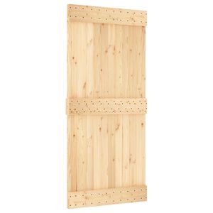vidaXL Cs&uacute;sz&oacute; ajt&oacute; NARVIK Term&eacute;szetes &eacute;s Fekete 95 x 210 cm (213,5 cm)