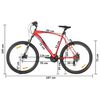 vidaXL 21 sebességes piros mountain bike 29 hüvelykes kerékkel 53 cm