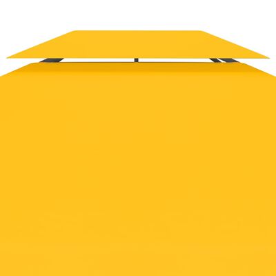 vidaXL sárga kétszintes pavilon-tetőponyva 310 g/m² 4 x 3 m
