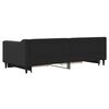 vidaXL fekete kihúzható szövet heverő fiókokkal 90 x 200 cm
