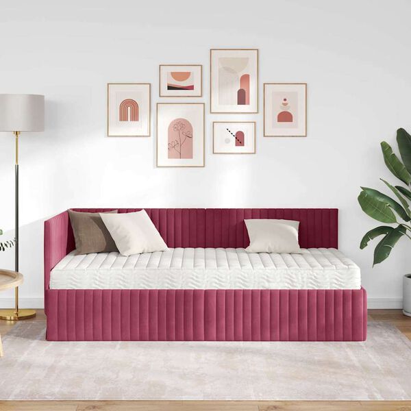 vidaXL Sarok &Aacute;gykeret Matraccal fejt&aacute;ml&aacute;val 2 pcs Z&ouml;ld B&aacute;rsony