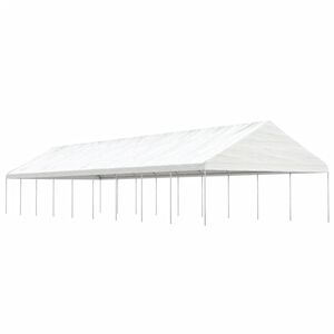 vidaXL feh&eacute;r polietil&eacute;n pavilon tetővel 20,07 x 5,88 x 3,75 m