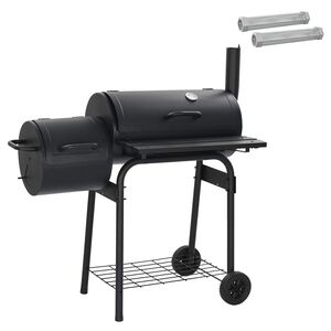 vidaXL K&uuml;lt&eacute;ri grill 103 x 60 x 113 cm Ac&eacute;l Fekete