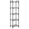 vidaXL 5 szintes szürke sonoma szerelt fa könyvespolc 40 x 30 x 154 cm