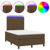 vidaXL barna sz&ouml;vet rug&oacute;s &eacute;s LED-es &aacute;gy matraccal 120x190 cm