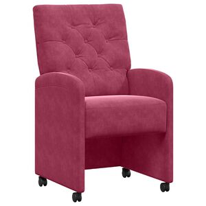 vidaXL Kerekes &Eacute;tkező Sz&eacute;kek 2 db B&aacute;rsony bord&oacute; 58 x 67 x 97 cm
