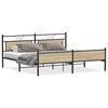 vidaXL sonoma t&ouml;lgy sz&iacute;nű f&eacute;m &aacute;gykeret matrac n&eacute;lk&uuml;l 200 x 200 cm