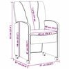 vidaXL Kerekes Étkező Székek 2 pcs Sötétszürke 57 x 67 x 95 cm szövet