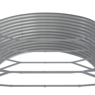 vidaXL antracitszürke porszórt acél kerti magaságyás 510 x 140 x 68 cm