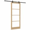 vidaXL Cs&uacute;sz&oacute; ajt&oacute; Term&eacute;szetes 93 x 232 cm T&ouml;m&ouml;r fenyőfa &eacute;s &uuml;veg
