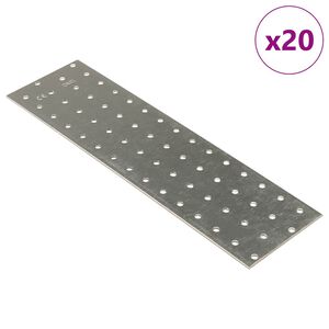 vidaXL 20 db horganyzott ac&eacute;l perfor&aacute;lt lemez 2 mm 300x80 mm