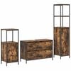 vidaXL F&uuml;rdőszoba b&uacute;tor szett 3 db F&uuml;st&ouml;lt t&ouml;lgy 90 x 34,5 x 60 cm