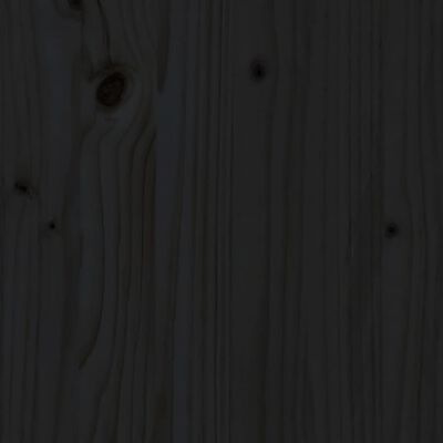 vidaXL fekete tömör fenyőfa emeletes ágy 90x190 cm