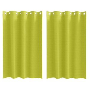 vidaXL Fekete F&uuml;gg&ouml;ny Gyűrűkkel 2 db Z&ouml;ld 175 x 140 cm Poli&eacute;szter