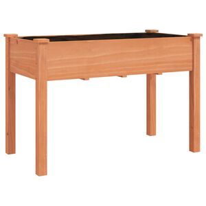 vidaXL barna t&ouml;m&ouml;r fenyőfa kerti &uuml;ltetől&aacute;da b&eacute;l&eacute;ssel 118 x 59 x 76 cm