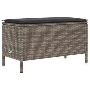 vidaXL Kerti l&aacute;btart&oacute; Sz&uuml;rke &eacute;s s&ouml;t&eacute;tsz&uuml;rke 80 x 38 x 45 cm PE Rattan