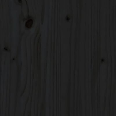 vidaXL fekete tömör fenyőfa ágyfejtámla 106x4x110 cm