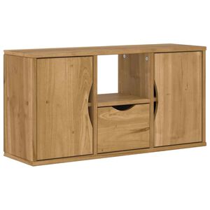 vidaXL ODDA t&ouml;m&ouml;rfa fenyőfa TV szekr&eacute;ny fi&oacute;kkal 79x24x40 cm