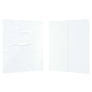 vidaXL Parti s&aacute;tor oldalfal 2 pcs Feh&eacute;r 200 x 195 cm PE &eacute;s ac&eacute;l