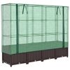 vidaXL rattan megjelen&eacute;sű magas&aacute;gy&aacute;s melegh&aacute;ztakar&oacute;val 160x40x138 cm