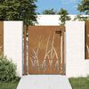 vidaXL Corten ac&eacute;l kerti kapu 100x150 cm, fűmint&aacute;s