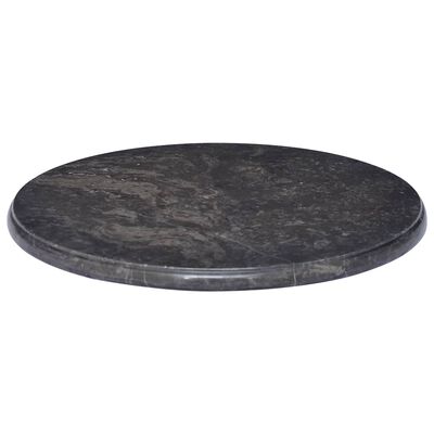 vidaXL fekete márvány asztallap Ø50 x 2,5 cm