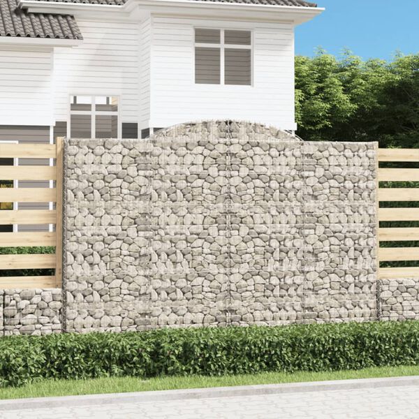 vidaXL 5 db &iacute;ves horganyzott vas gabion kos&aacute;r 300x50x200/220 cm
