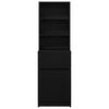 vidaXL fekete szerelt fa éjjeliszekrény 39x35x125 cm