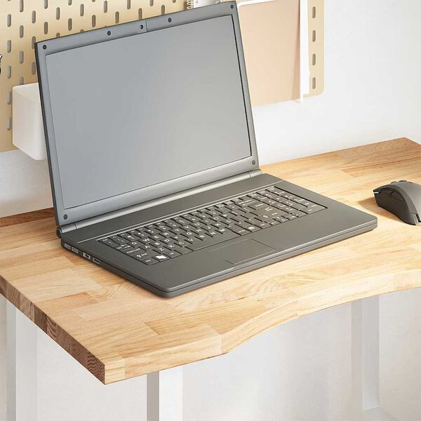 vidaXL tömör tölgyfa téglalap alakú asztallap kezeletlen 80x50x2,5cm