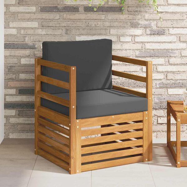 vidaXL K&uuml;lt&eacute;ri kanap&eacute; szett T&ouml;m&ouml;r ak&aacute;cfa &eacute;s poli&eacute;szter Term&eacute;szetes