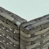 vidaXL 4 r&eacute;szes sz&uuml;rke polyrattan kerti &uuml;lőgarnit&uacute;ra p&aacute;rn&aacute;kkal