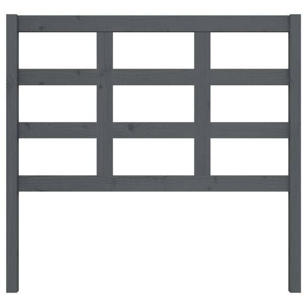 vidaXL szürke tömör fenyőfa ágyfejtámla 105,5x4x100 cm