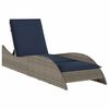 vidaXL sz&uuml;rke polyrattan napoz&oacute;&aacute;gy p&aacute;rn&aacute;val 60 x 205 x 73 cm